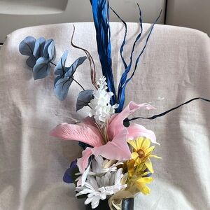 Runway For Hope Elegant Floral Shoe Arrangement with Pink and Blue Accents